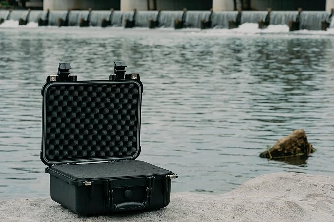 MEIJIA All Weather IP67 Waterproof Hard Camera Case,Hard Protective Case,Hard Case with Customizable Foam,Fit Use of Drones,Camera,Equipments,Pistols(Black,13.35 x11.63x5.98inches) - Image 6