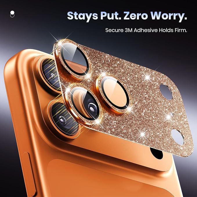 Hoerrye for iPhone 17 Pro Camera Lens Protector - 12FT Shatterproof | Military Grade Protection, Strong Adsorption, 9H+ Tempered Glass Camera Screen, Full Protective Cover, Case Friendly - Image 5
