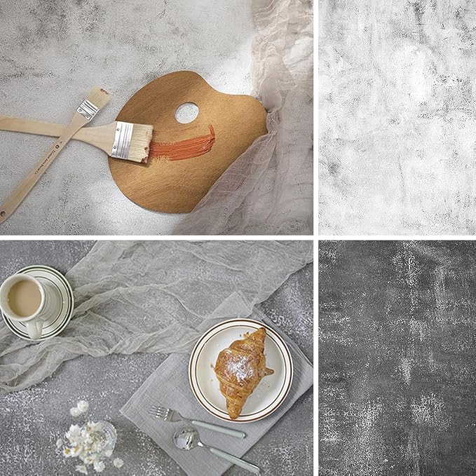 6PCS 12Patterns Photography Background Paper Wood Waterproof Food Photo Backdrop Double Sided 22X35 BEIYANG - Image 4