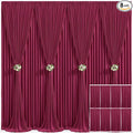8 Panels Burgundy Backdrop Curtain for Wedding Parties Wrinkle Free Maroon Photo Curtains Backdrop Drapes Fabric Decoration for Birthday Bridal Shower Ceremony 40ft(W) x 10ft(H) by Tao-GePartyDecorations