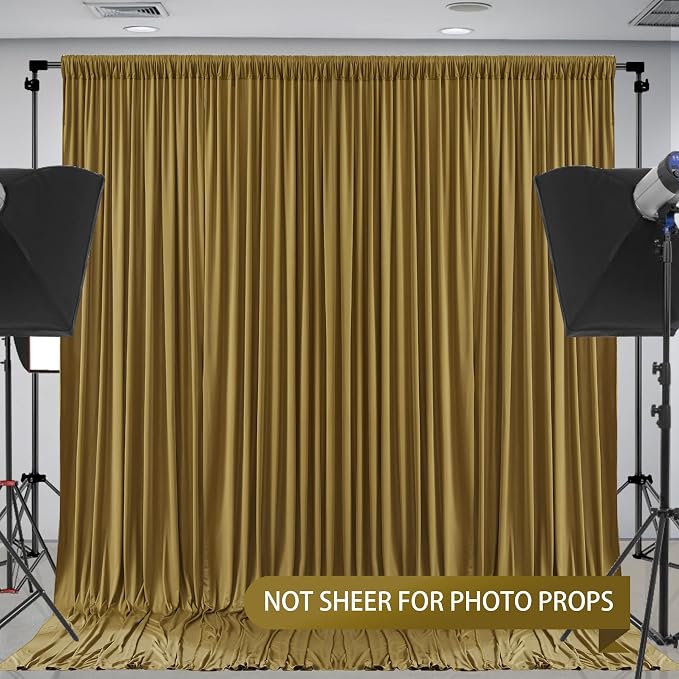 Brown Backdrop Curtains-Wrinkle-Free Polyester Photography Drapes Party Curtain Background for Baby Shower Wedding Decorations- 24 X10FT (Brown) - Image 6