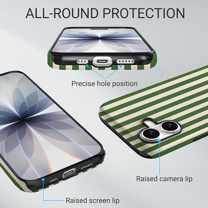 TPU Phone Case for iPhone 17, MagSafe Wireless Charging Compatible, Shockproof Slim Fit Protective Cover with Anti-Yellowing & Raised Camera Protection (Stripe 2, iPhone 17(6.3")) - Image 6