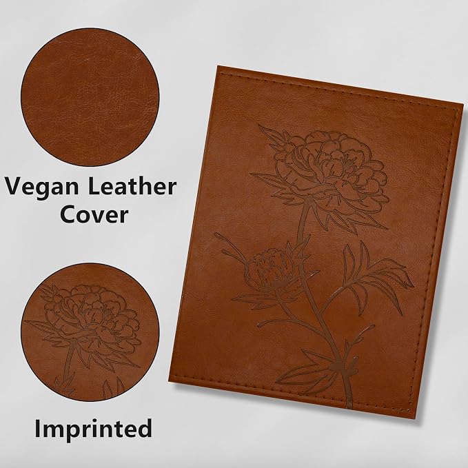 Vienrose 4x6 Photo Album Holds 400 Photos Vegan Leather Beige | Vertical pockets, Brown, Large capacity, Family Wedding Baby Travel, Anniversary - Image 6