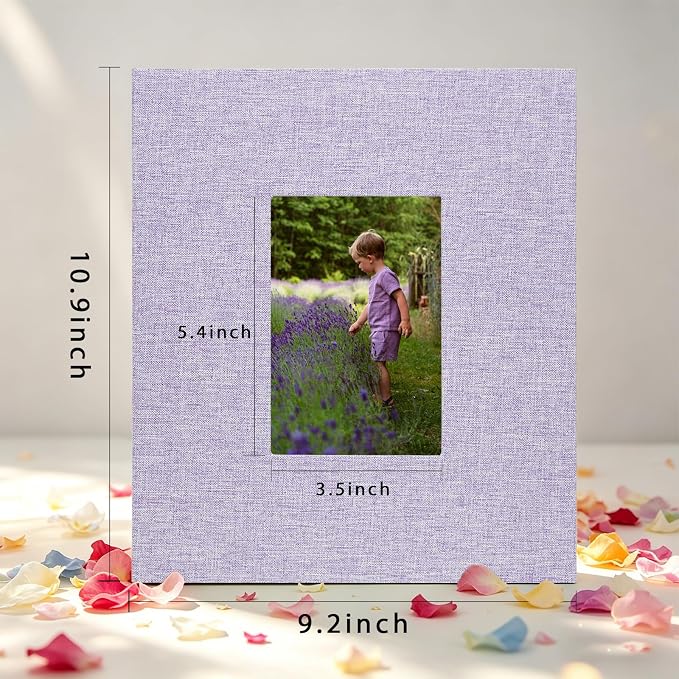 Photo Album 8x10 Linen Picture Book 26-Page Album Holds 52 Photos Art Presentation Folder for Picture or Certificates Storage - Image 5