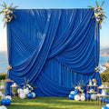 20x12 ft Royal Blue Backdrop Curtains for Weddings, Birthdays and Photos | 4 Panels 5x12 ft, Wrinkle-Free Polyester Drapes, Washable, Ironable, 4 in Rod Pocket for Baby Showers Photography Background by PartyVillage