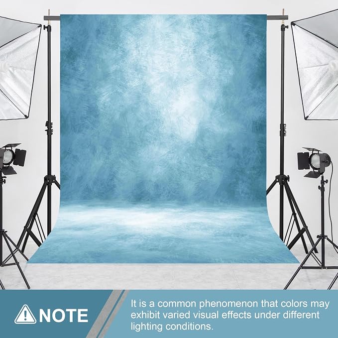 Abstract Photography Backdrop for Photoshoot 8x12ft, Light Blue,No Stand | Professional,Polyester Fabric,Roller Pocket on Top,Vintage Portrait Photo Props Booth Background,Photoshoot Studio - Image 3