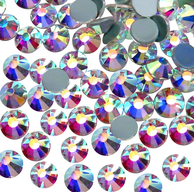 Jollin Hotfix Rhinestones Flatback Crystal Gems 4mm SS16, Crystal AB | 1440pcs Hot Fix Crystals Glass Rhinestones for Bedazzling, Crafting, Clothes, Shoes & Accessories DIY Decoration by Jollin