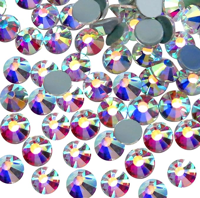 Jollin Hotfix Rhinestones Flatback Crystal Gems 4.8mm SS20, Crystal AB | 1440pcs Hot Fix Crystals Glass Rhinestones for Bedazzling, Crafting, Clothes, Shoes & Accessories DIY Decoration by Jollin