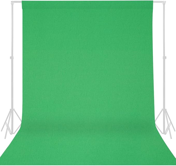 GFCC Greenscreen Backdrop Chromakey Streaming Photography, 10x12FT | Non-Reflective, Easy Hang, Multipurpose Background for Gaming Studio Photoshoot Christmas Party Video Recording High Density by GFCC