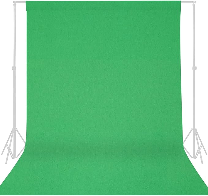 GFCC Greenscreen Backdrop Chromakey Streaming Photography, 6x9FT | Non-Reflective, Easy Hang, Multipurpose Background for Gaming Studio Photoshoot Christmas Party Video Recording High Density by GFCC