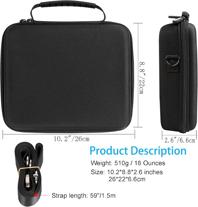 Hard Case for GoPro Hero 13/12/11/10/9/8/7/Mission 1 Pro Action Camera | Accessories Carrying Storage Shoulder Bag With Strap for DJI Osmo Action 6/5 Pro/4/3 Insta360 Ace Pro 2/Go Pro - Image 4