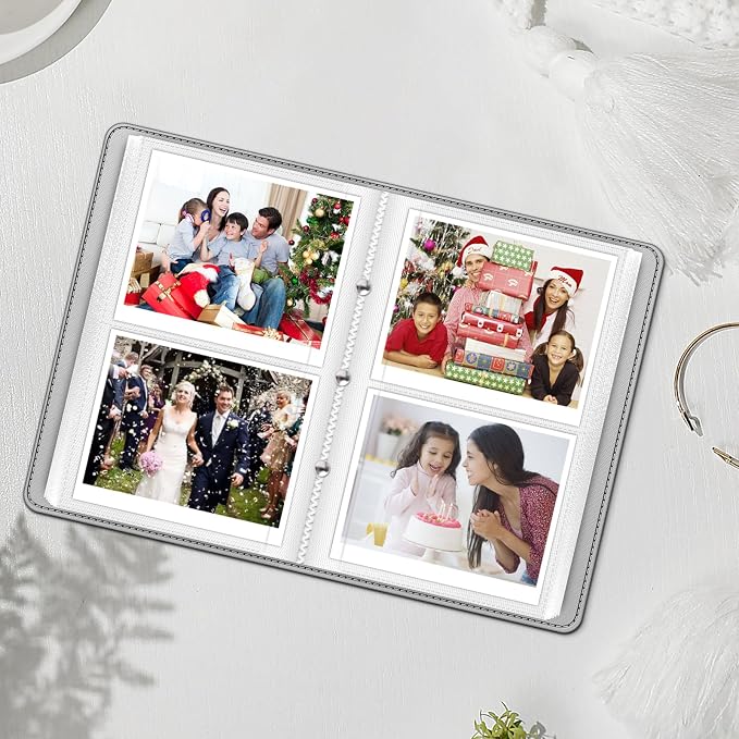 Fintie Photo Album for 3.5x4.25 Inch Polaroid Films, 64 Pockets | For Fujifilm Instax Wide Films, Polaroid Now+, Flip I-Type 600 Sx-70 Photos, Small Wallet Album, Memory Book, Chestnut Brown - Image 3