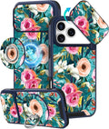 Buleens for iPhone 17 Pro Max Case 6.9 Inch - with Ring Stand & Camera Cover Aesthetic Cute Designed Women Girls Girly Pretty Flowers Kawaii Phone Case for iPhone 17 Pro Max Compatible with Magsafe by Buleens