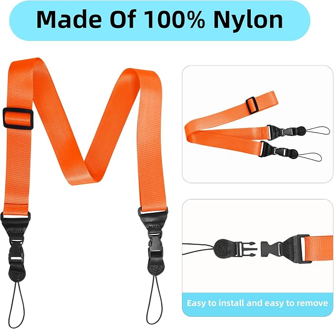 3 Pack Adjustable Shoulder Strap, iPad Strap Nylon Neck Lanyard | for iPad/Samsung Tablet Case,Camera Binocular Crossbody Laptop Luggage Bag - Image 7
