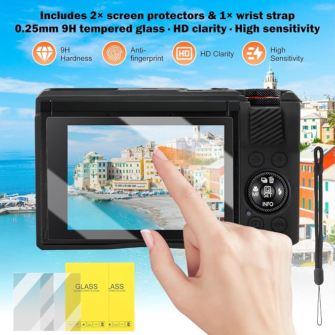 Canon G7X Mark III Case for Canon PowerShot G7 X Mark III Digital | Soft Silicone Case, Removable Lens Cover, 2 Screen Protectors & 1 Wrist Strap, Anti-Scratch, Lightweight Camera Accessories - Image 5