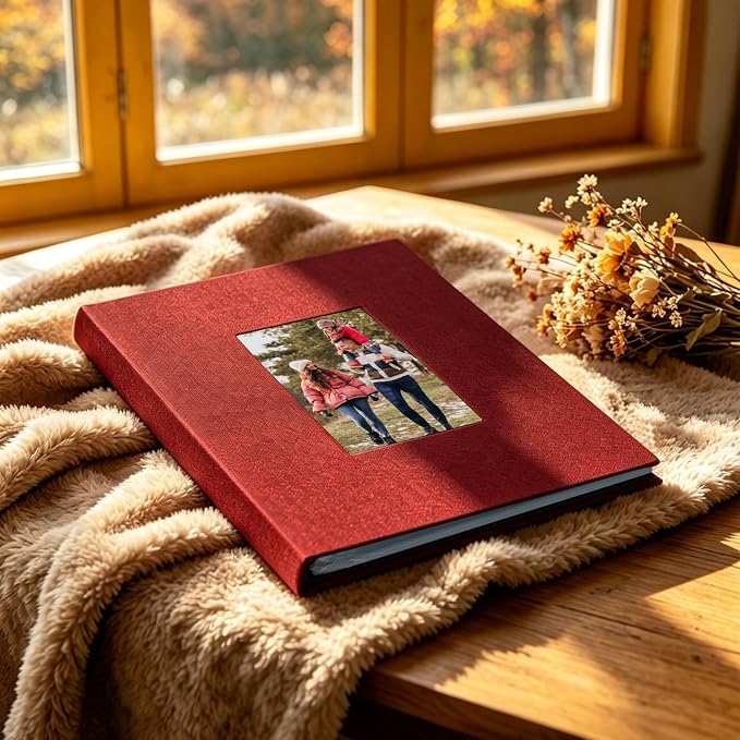 Photo Album 8x10, Pack of 2 Linen Picture Book, 26-Page Album Holds 52 Photos Art Presentation Folder for Picture or Certificates Storage - Image 3