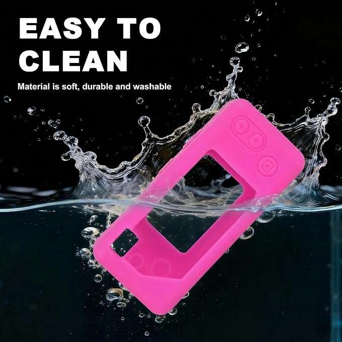Silicone Case for Kodak CHARMERA Millennium Keychain Mini Digicam Blind Box | Soft Keychain Camera Sleeve, Precise Cutouts, Case-On Charging & SD Card Access, For Collectors & Daily Carry, Magenta - Image 5