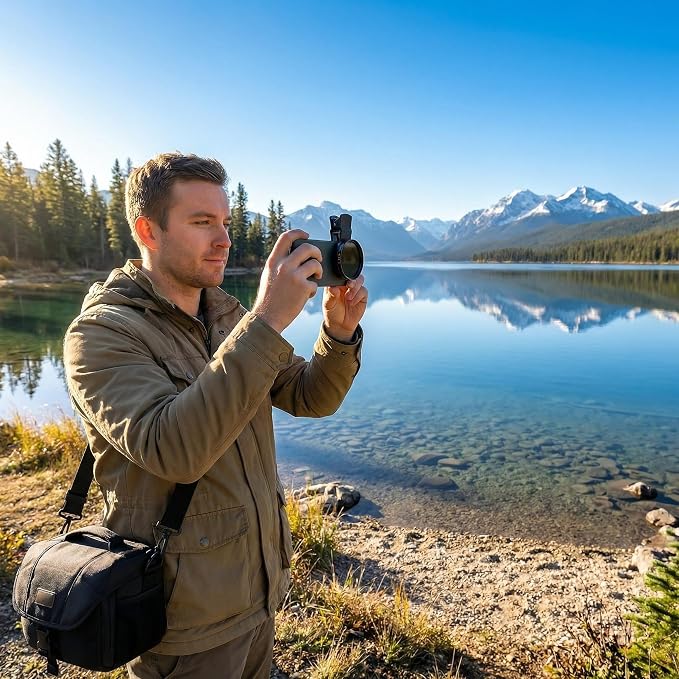 52mm Clip-On CPL Filter for iPhone Android Phone | Circular Polarizing Lens to Eliminate Glare & Boost Color, Optical Glass with Universal Clip Mobile Photography for iPhone 17 16 15 14 13 12 11 - Image 5