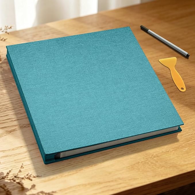 Large Photo Album Self Adhesive, DIY Scrapbook for 4x6 5x7 8x10 Photos, Acid-free, Blue, 40 Pages, for Weddings, Baby, Family, Travel - Image 6