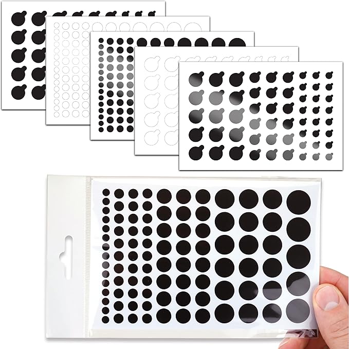 BLOCKED Original Vinyl Webcam Cover Stickers | 456 Restickable & Stackable Privacy Covers | for All Camera-endable Devices | Multi Finishes, Colors, & Sizes | 6-Pack Variety by BLOCKED