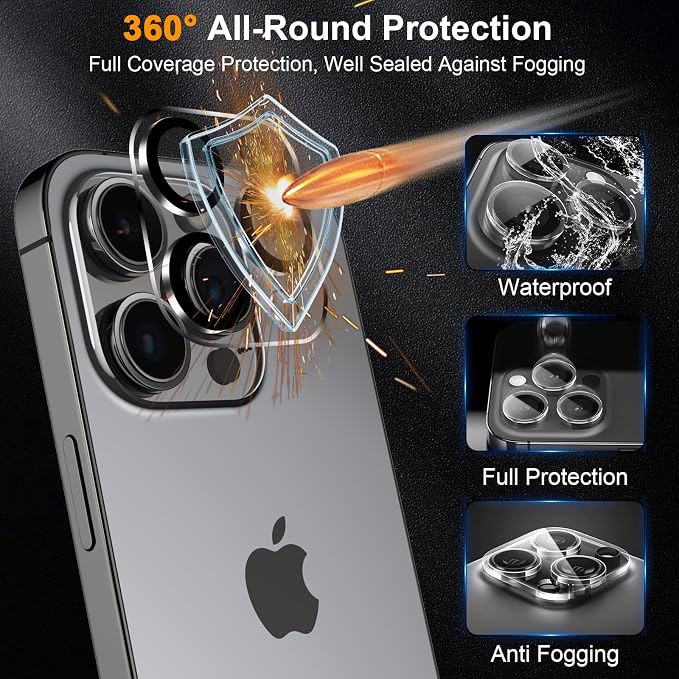 SIBEITU 3+3 Pack Screen Protector + Camera Lens Protector for iPhone 14 | 6.1 Inch HD 9H Hardness Tempered Glass Film, Scratch Resistant, Sensor Protection, Case Friendly, High Response, Bubble Free - Image 3