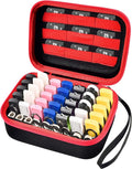 Comecase USB Flash Drive Case, Holds 44 USB Drives and 9 SD Cards | Pre-Cut Foam Fits Mixed Drive Sizes Flash Drive; EVA Shell Protects Data on the Go, Black+Red Zipper, Large, Case Only by COMECASE