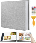 Large Photo Album Self Adhesive Scrapbook Album for 4x6 5x7 8x10 Pictures DIY Photo Book as Scrapbooking Supplies Kits, Birthday Gifts for Women Mom Wedding Baby Family Travel by HenPisen