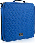 CD Case DVD Holder Storage: 160 Capacity DVD Cases Organizer Portable Wallet Storage - CD Plastic Protective Carrying Binder for Home Travel (Blue) by TIMCORR