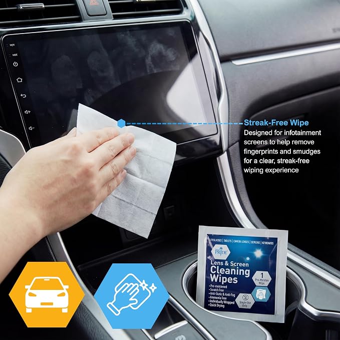 MED PRIDE Lens & Screen Cleaning Wipes, Anti-Fog, Anti-Static, 400-Count - Image 4