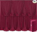 10 Panels Burgundy Backdrop Curtains for Wedding Party Wrinkle Free Backdrops Curtain Drapes Fabric Decorations Maroon Photo Back Drop for Baby Shower Photography Stage Reception 50ft(W) x 12ft(H) by Tao-GePartyDecorations