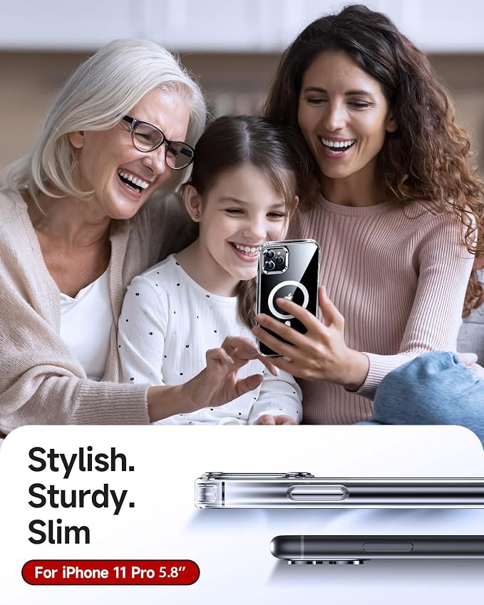 LeYi for iPhone-11-Pro Case Clear: Screen Protector X2 + Camera Cover X2[ MagSafe Compatible] Magnetic iPhone 11procase Military-Grade Protective Cases for i Phone iphone11 11Pro, Transparent - Image 6