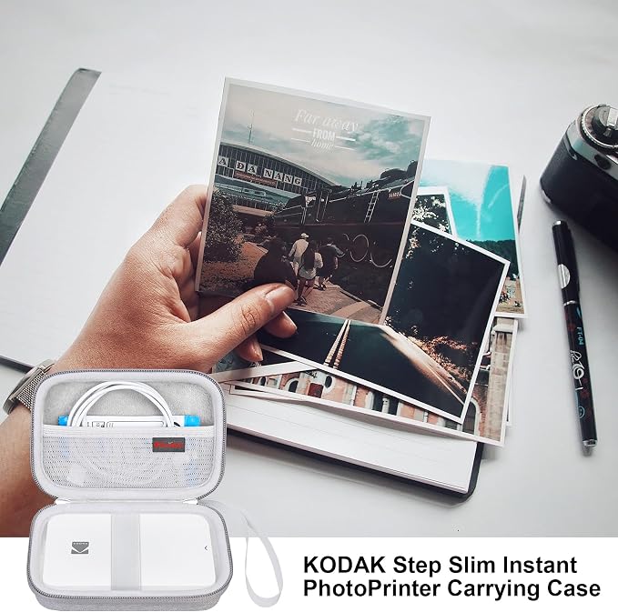 Elonbo Camera Carrying Case for KODAK Step Instant Smartphone Photo Printer | KODAK Step Portable Mini Color Wireless Mobile Printer Hard Travel Bag, Instant Color Picture Printer Storage Holder, Grey - Image 7