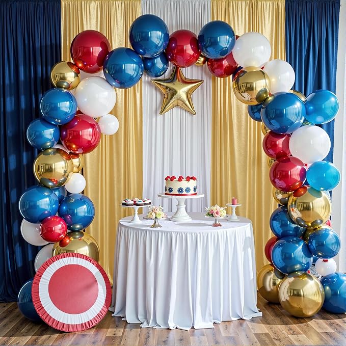 Outpain Thick 40 ft x 10 ft Gold Sequin Backdrop Curtain for Parties, Wrinkle Free Glitter Photo Backdrop Drapes 8 Panels 5x10ft Gold Back Drop Cloth for Wedding Christmas Photography Background - Image 4