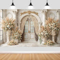 20X10ft European Retro Palace Backdrop Elegant Boho Flowers Photography Background Luxurious Dreamlike Wedding Bridal Shower Party Decoration Supplies Cake Table Photo Booth Studio Props by JAWO