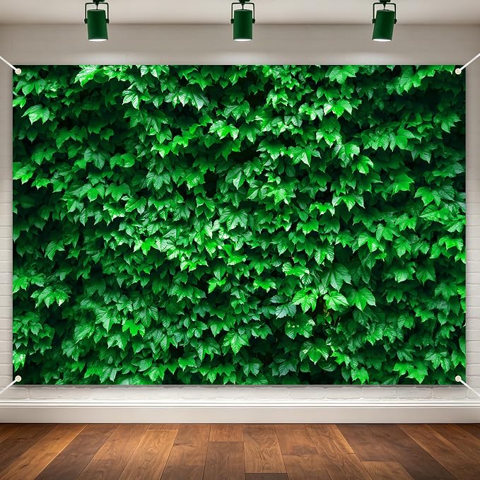 7x5ft Greenery Backdrop for Party Grass Wall Backdrop for Photography | High-Density Green Leaves Photography Background for Birthday, Wedding Photo Booth Props by Dormirpilow
