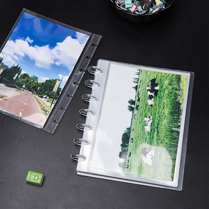 Clear Discbound Pocket Sleeves 7 Disc Sheet Protectors 20 Inner Pages PP 5x7 Pockets PET Cover Photo Card Protector Binder Album (1 Pocket - 7 Disc) - Image 7
