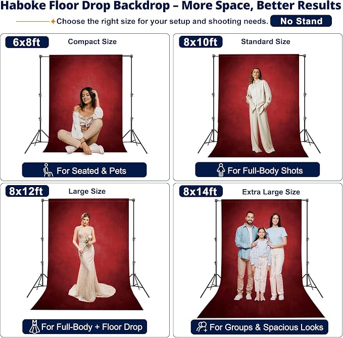Abstract Photography Backdrop for Photoshoot 8x10ft,Red,No Stand | Professional,Polyester Fabric,Roller Pocket on Top,Vintage Portrait Photo Props Booth Background,Photoshoot Studio - Image 2