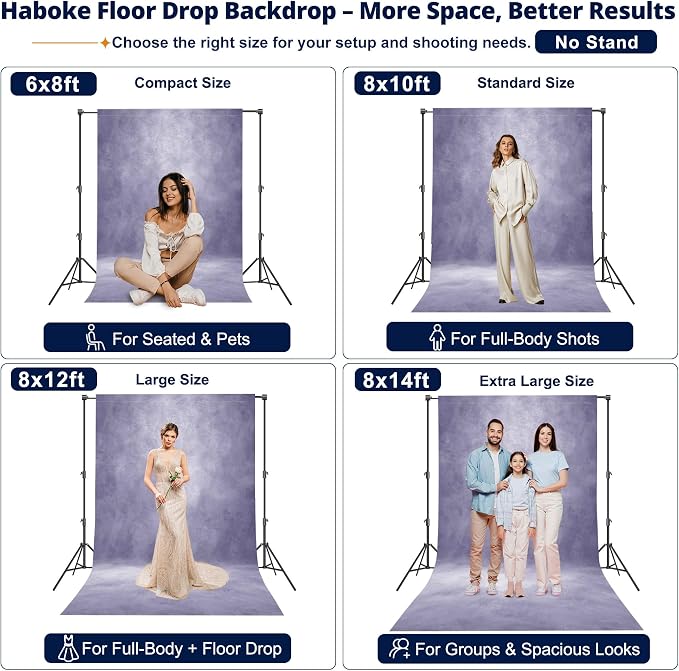 Abstract Photography Backdrop for Photoshoot 8x12ft,Light Purple,No Stand | Professional,Polyester Fabric,Roller Pocket on Top,Vintage Portrait Photo Props Booth Background,Photoshoot Studio - Image 2