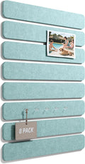 Fluxynara 13" x 2" Felt Wall Panels, Teal Blue | 8-Pack Includes 50 Push Pins and Adhesive Tabs for Photos, Notes and Decor in Bedroom Doors, Home Office or Studios by FLUXYNARA