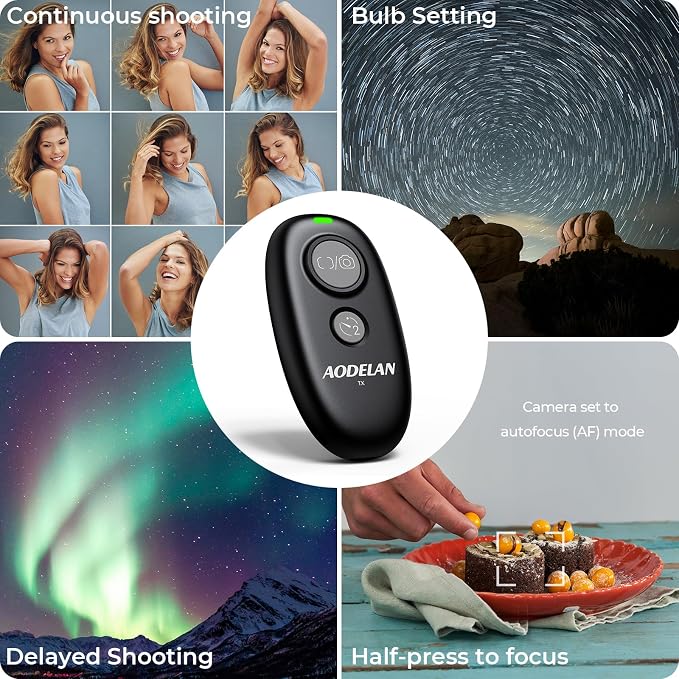 USB-C Rechargeable Wireless Camera Remote Shutter Release for Nikon | D200, D300, D750, D5000, D5100, D5200, D5600, D7200, D7500, Z6, Z7, D800, D850, Coolpix P1000 - Image 5