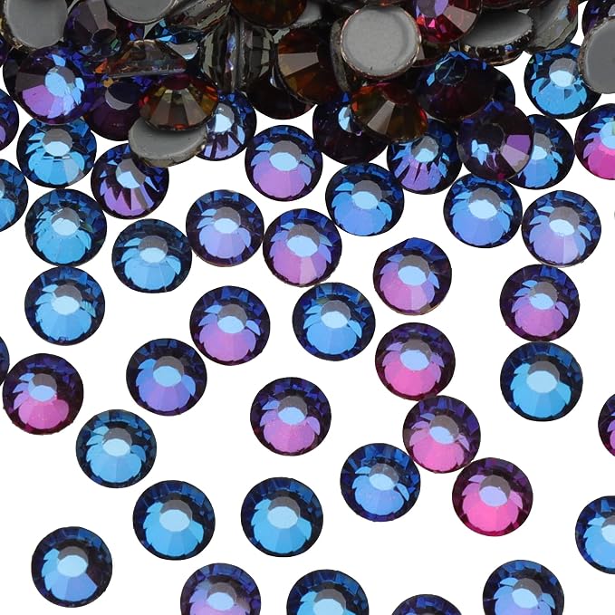 Jollin Hotfix Rhinestones Flatback Crystal Gems 3.2mm SS12, Blue Blaze | 1440pcs Hot Fix Crystals Glass Rhinestones for Bedazzling, Crafting, Clothes, Shoes & Accessories DIY Decoration - Image 2