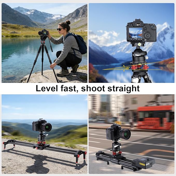 Tripod Leveler Stand with +/-5 Degree Precision Adjustment Bracket for Seestar s50/Panoramic Head Ball Head Video Head and Tripod - Image 4