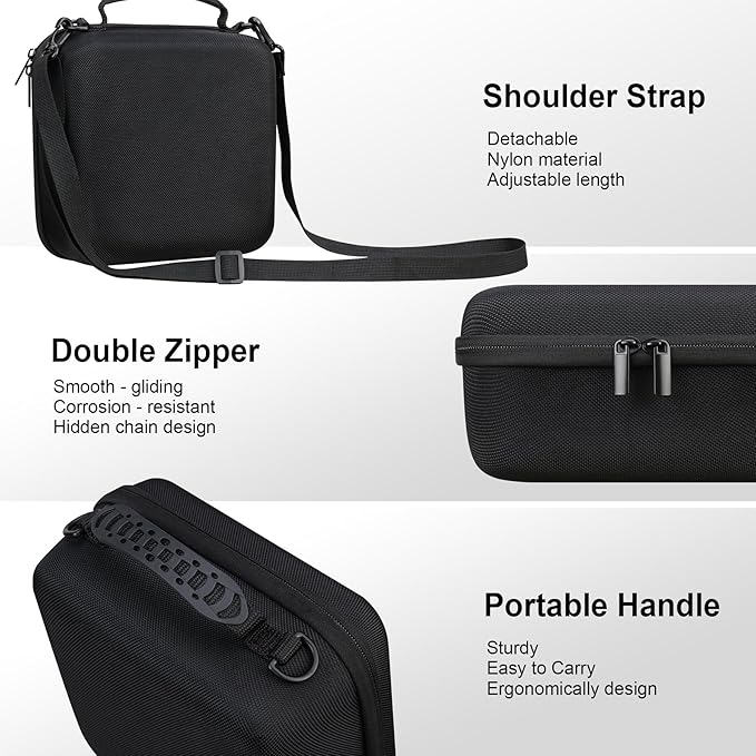 RAIALL Case for Sony Alpha ZV-E10/a6000/a6400/a6700/7 II IV Camera, Black | for a6100/a6600/ZV-E10 II/ZV E1 Mirrorless Digital Camera and Lens, Hard Travel Bag with a Shoulder Strap and 3 Dividers - Image 5