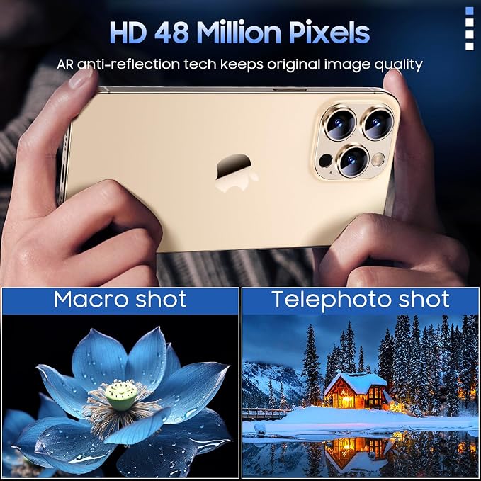 Uyiton for iPhone 15 Pro/iPhone 15 Pro Max Camera Lens Protector | Not Easy to Break, Strong Adsorption, Case-Friendly, Metal 9H Sapphire Glass Rear Camera Screen Cover, Gold Titanium - Image 3