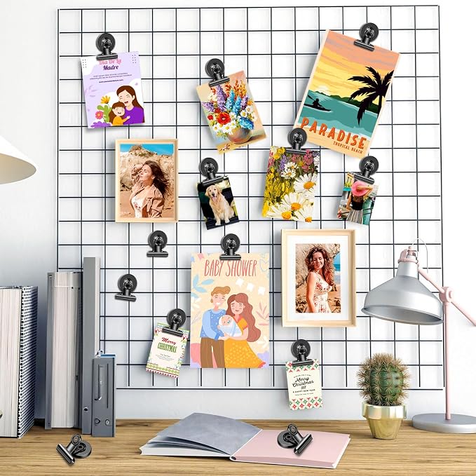 20 Pack Magnetic Clips, Fridge Magnets Refrigerator Magnets, Black Magnet Clips for Whiteboard, Clip Magnets for Photo Displays, Home, Office, Classroom - Image 6