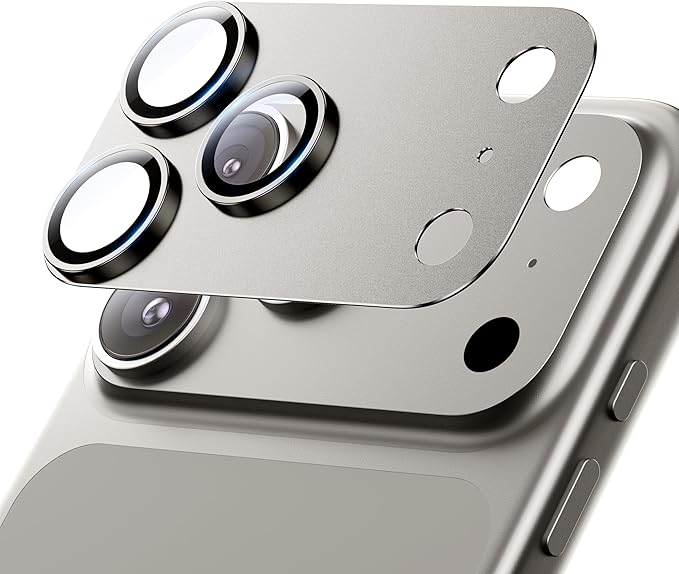 for iPhone 17 Pro Camera Lens Protector - 12FT Shatterproof | Military Grade Protection, Strong Adsorption, 9H+ Tempered Glass Camera Screen, Full Protective Cover, Case Friendly, Gray by Hoerrye