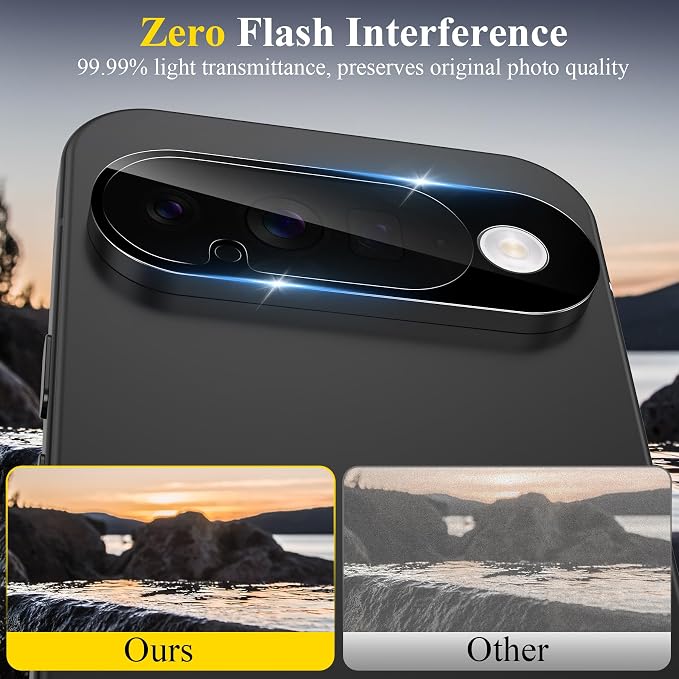 4 Pack Camera Lens Screen Protector Compatible with Google Pixel 11 Pro XL | 9H Tempered Glass Camera Lens Cover, Case Friendly, High Definition, Scratch-Resistant(Not for 11/11Pro) - Image 7