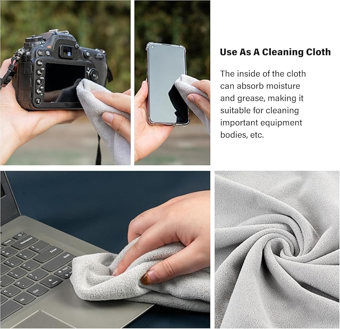 3pcs Camera wrap, Protective Wrap, Magic Self-Adhesive Cloth, Anti-scratch Lens Camera Wrap, Folding, Washable, Lens pouches, Soft cloth with a sticky for camera - Image 7