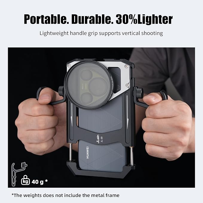 FocusFoto Universal Phone Cage with 67mm Variable Fader ND Filter, Smartphone Video Rig Kit with Dual Handles, Handheld Filmmaking Vlogging Case Stabilizer for Videomaker - Image 4