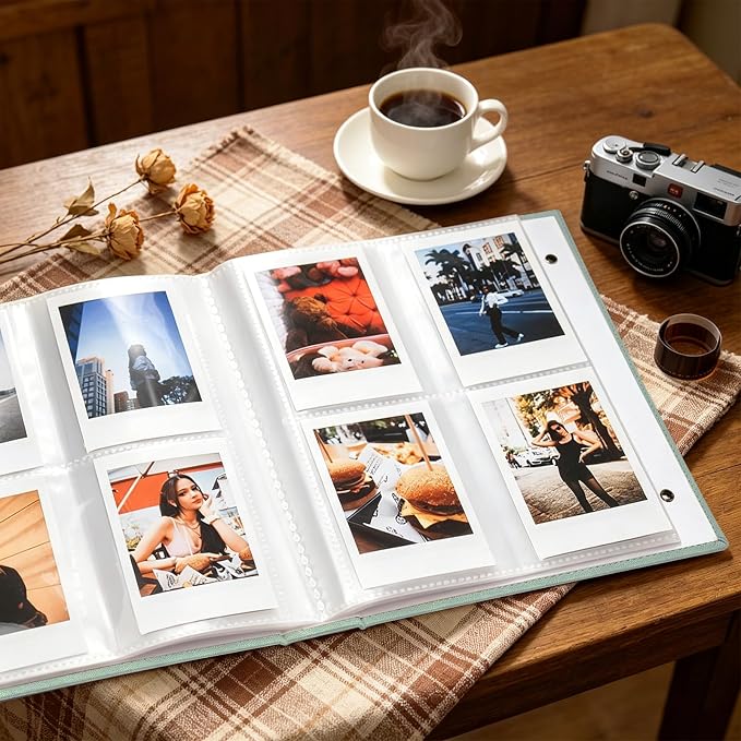 Mini Photo Album (2-Pack) for 2x3" Instax Mini & Polaroid Photos – Each Linen Album Holds 208 Photos - Image 5